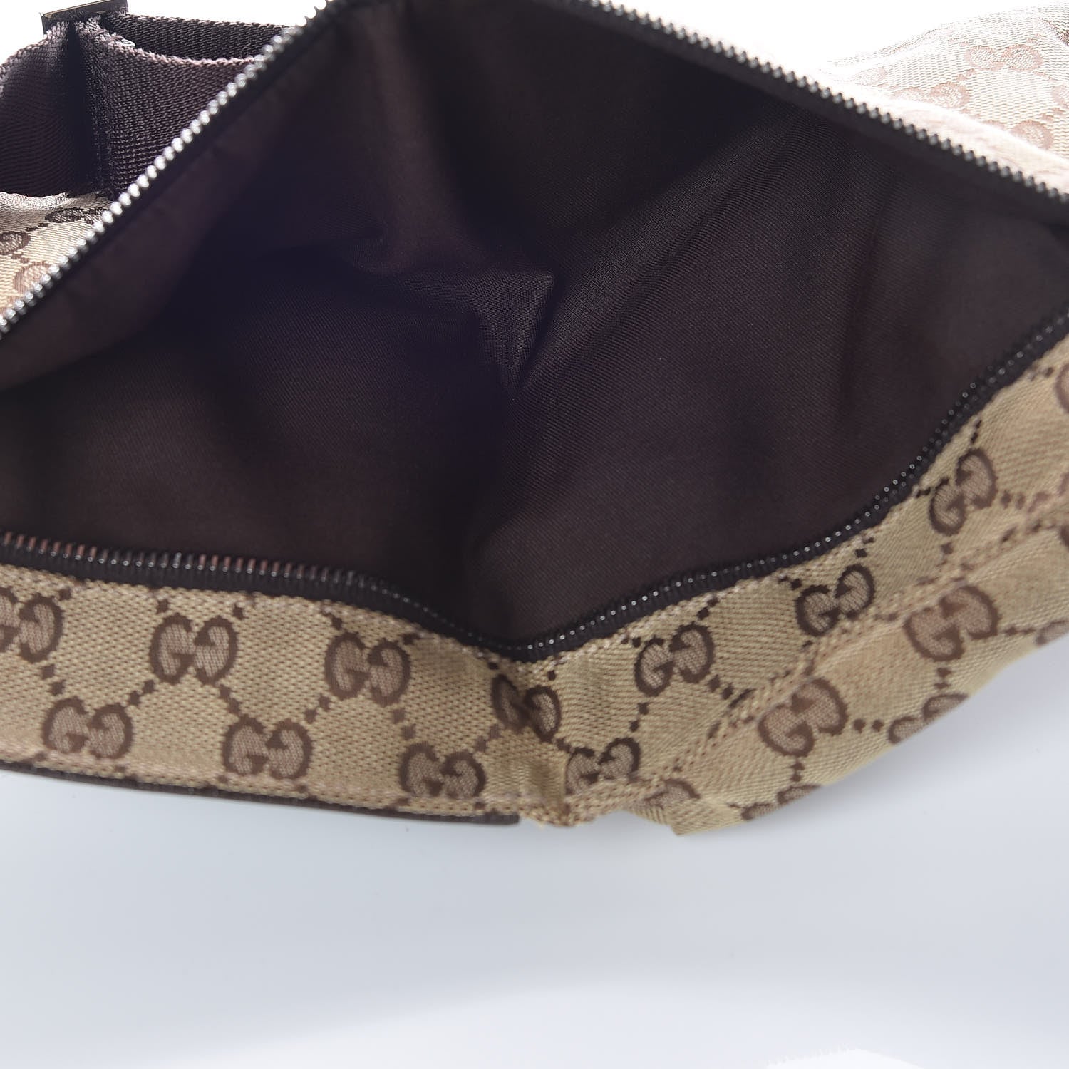 Gucci GG Monogram Double Pocket Belt Bag Dark Brown 5 of 12