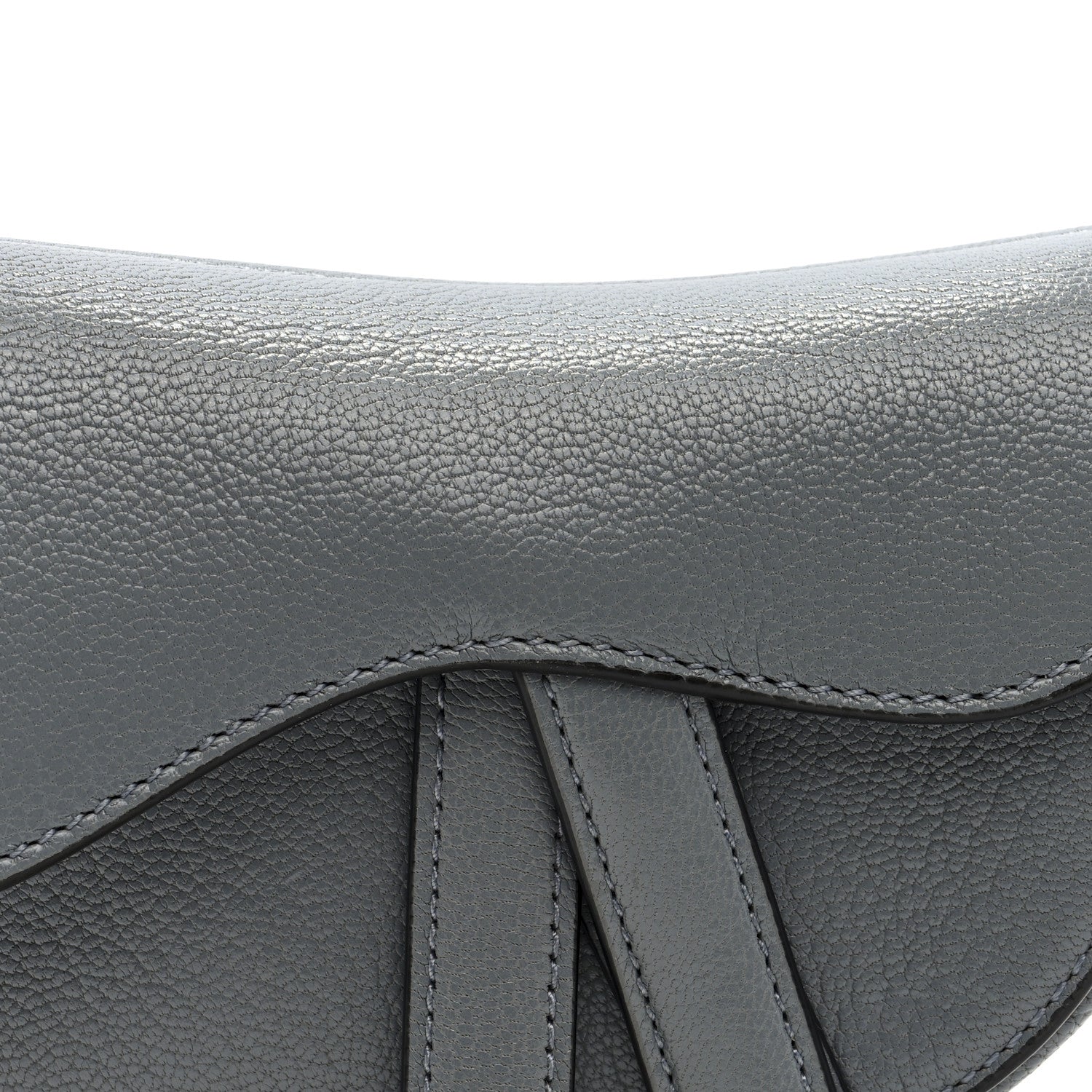 Christian Dior Grained Calfskin Mini Saddle Bag Sky Blue 7 of 9