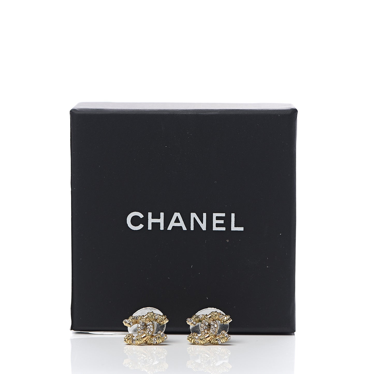 Crystal CC Earrings Gold