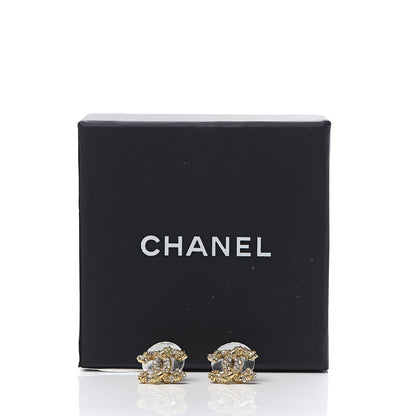 Chanel Crystal CC Earrings Gold 5 of 5