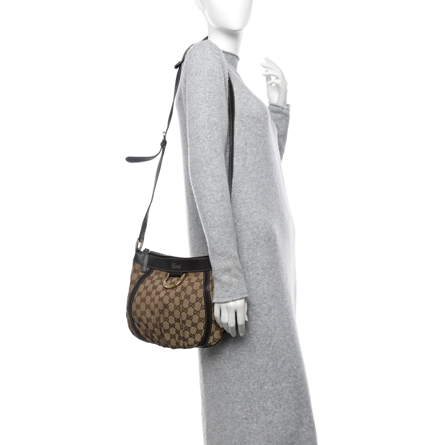 Gucci Monogram Small D Gold Ring Messenger Dark Brown 2 of 15