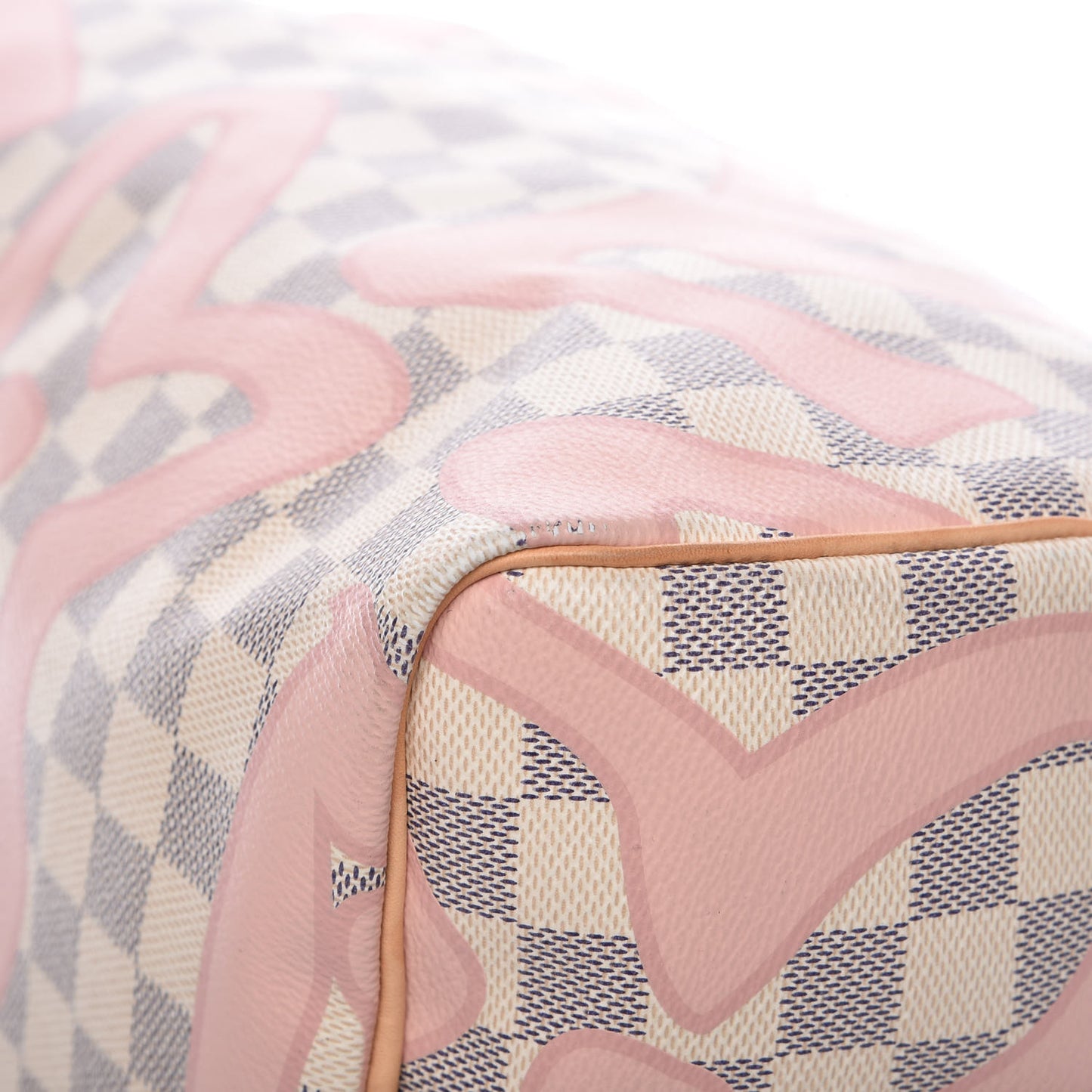 Damier Azur Tahitienne Speedy Bandouliere 30 Rose Ballerine
