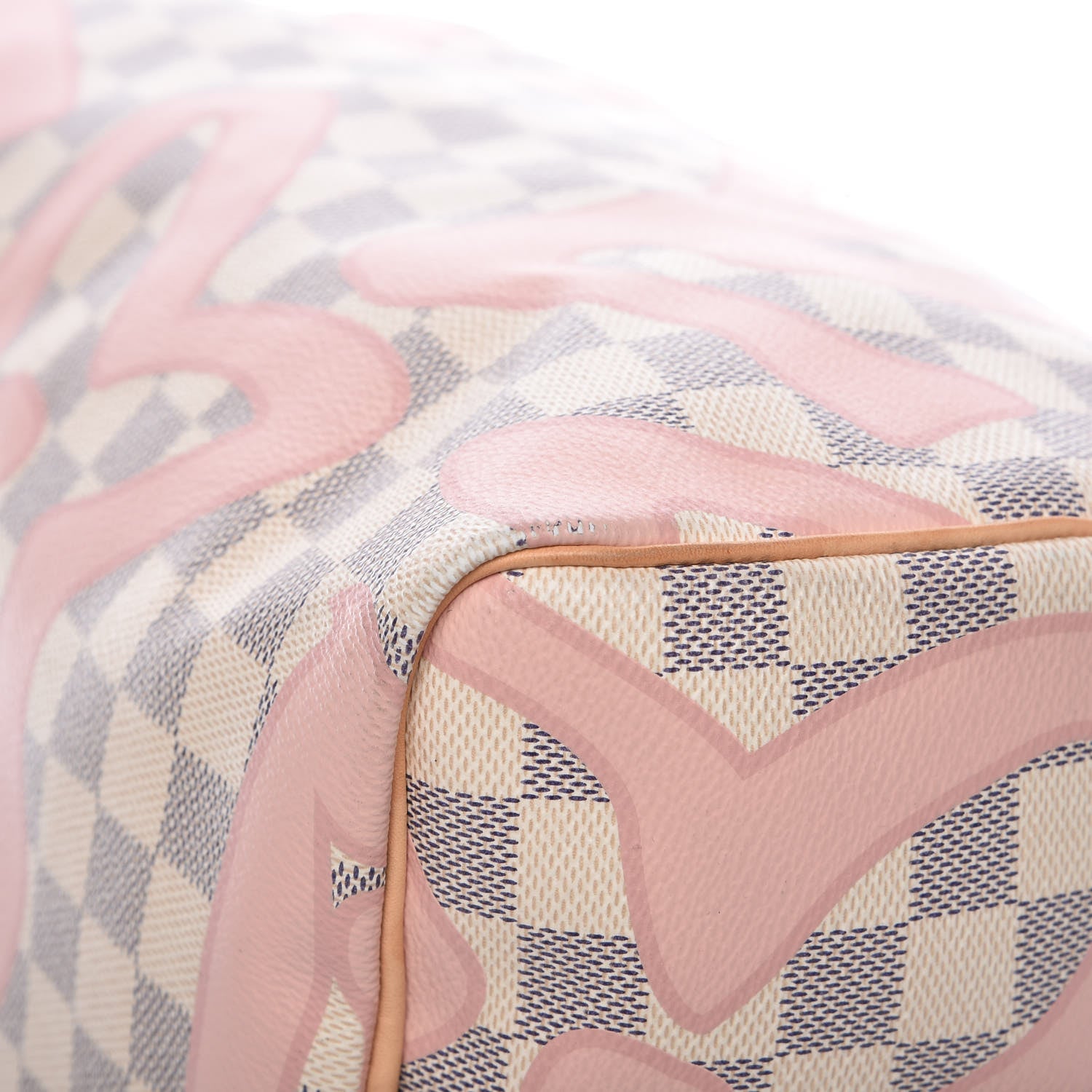 Louis Vuitton Damier Azur Tahitienne Speedy Bandouliere 30 Rose Ballerine 17 of 26