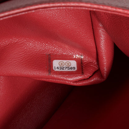 Chanel Caviar Jumbo Double Flap Dark Red 8 of 9