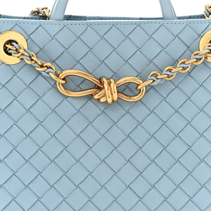 Bottega Veneta Nappa Intrecciato Small Andiamo With Chain Shoulder Bag Ice 7 of 9