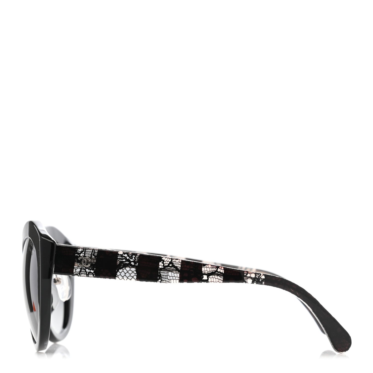 Chanel Acetate Lace Effect Sunglasses 5294 Black 3 of 8