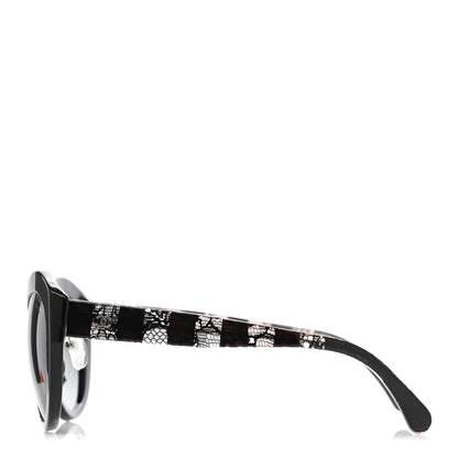 Chanel Acetate Lace Effect Sunglasses 5294 Black 3 of 8