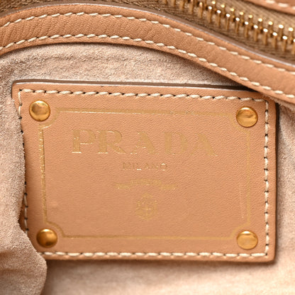 Prada Soft Calfskin Shopping Satchel Sabbia 6 of 16