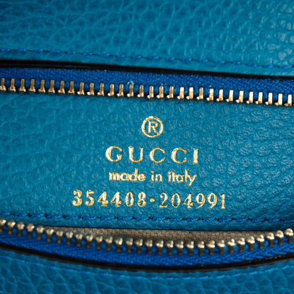Gucci Dollar Calfskin Small Swing Tote Classic Marine Deep Cobalt 6 of 6