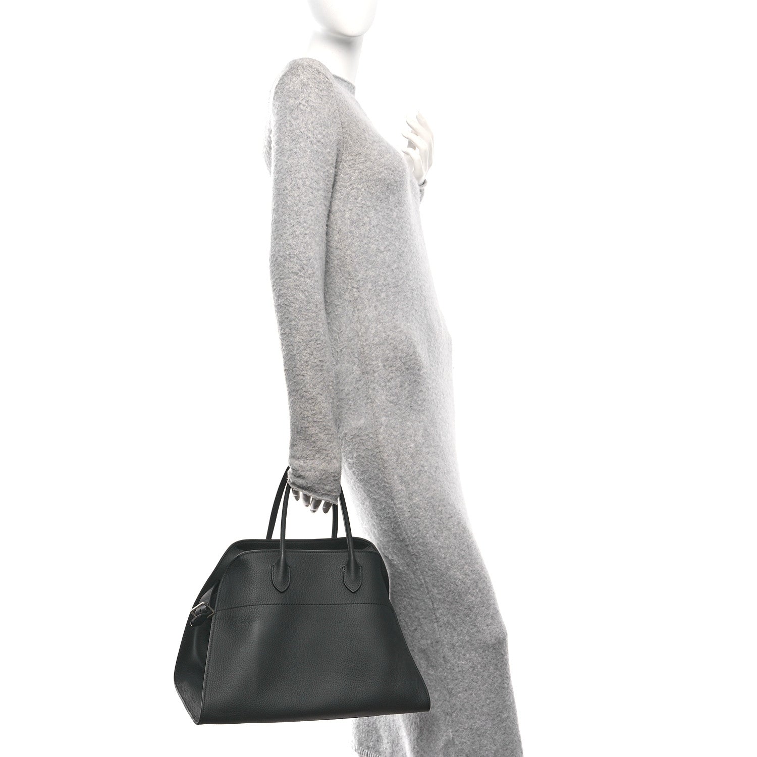 The Row Matte Grained Calfskin Soft Margaux 15 Black 2 of 9