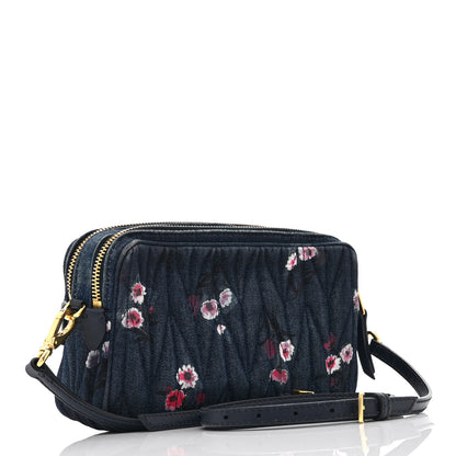Miu Miu Denim Matelasse Camera Bag  Blue Multicolor 5 of 22