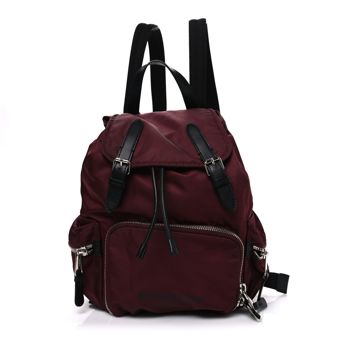 Burberry The Medium Rucksack in Nylon and Leather, Red