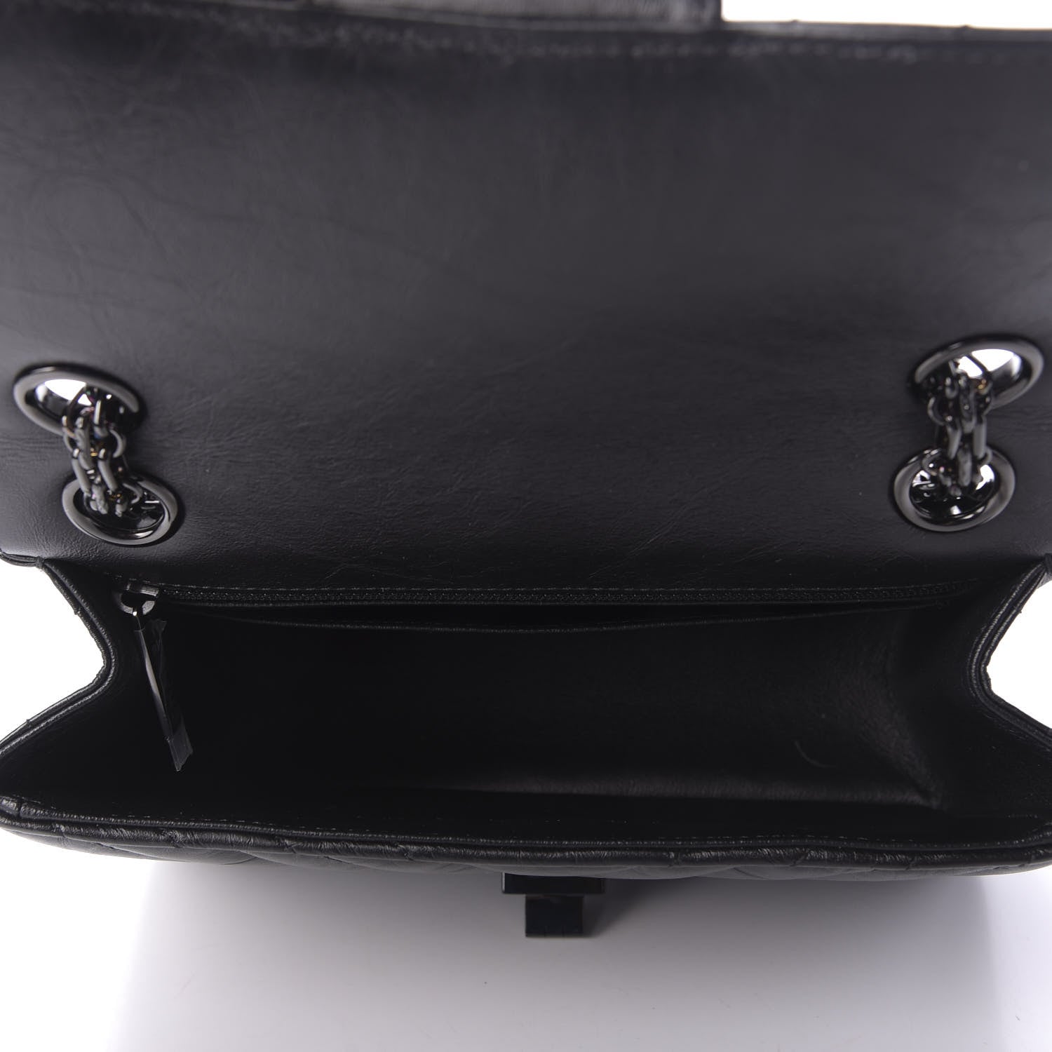Chanel Aged Calfskin Chevron Quilted 2.55 Reissue Mini Flap So Black 5 of 10