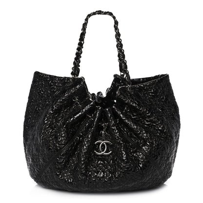 Chanel Vinyl Graphic Edge Tote Black 1 of 9