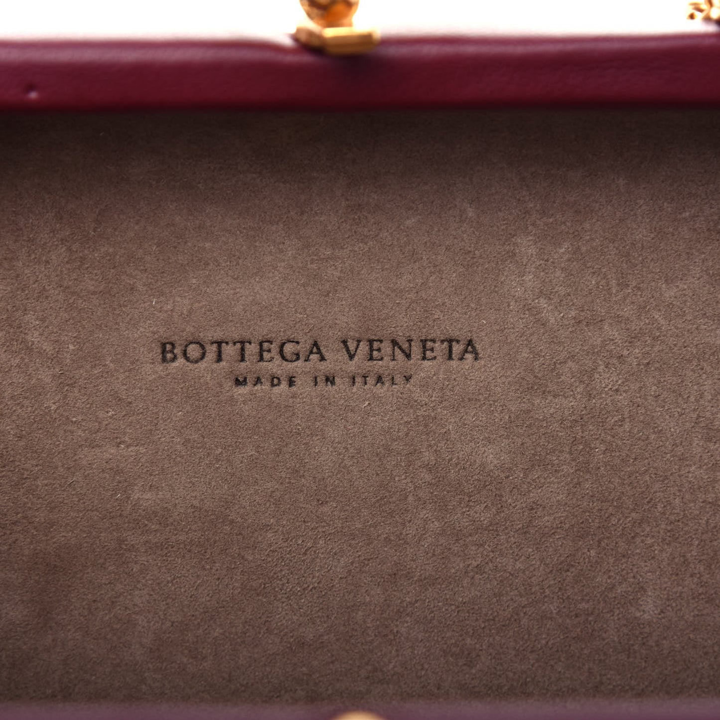 Nappa Intrecciato Chain Knot Clutch Bordeaux