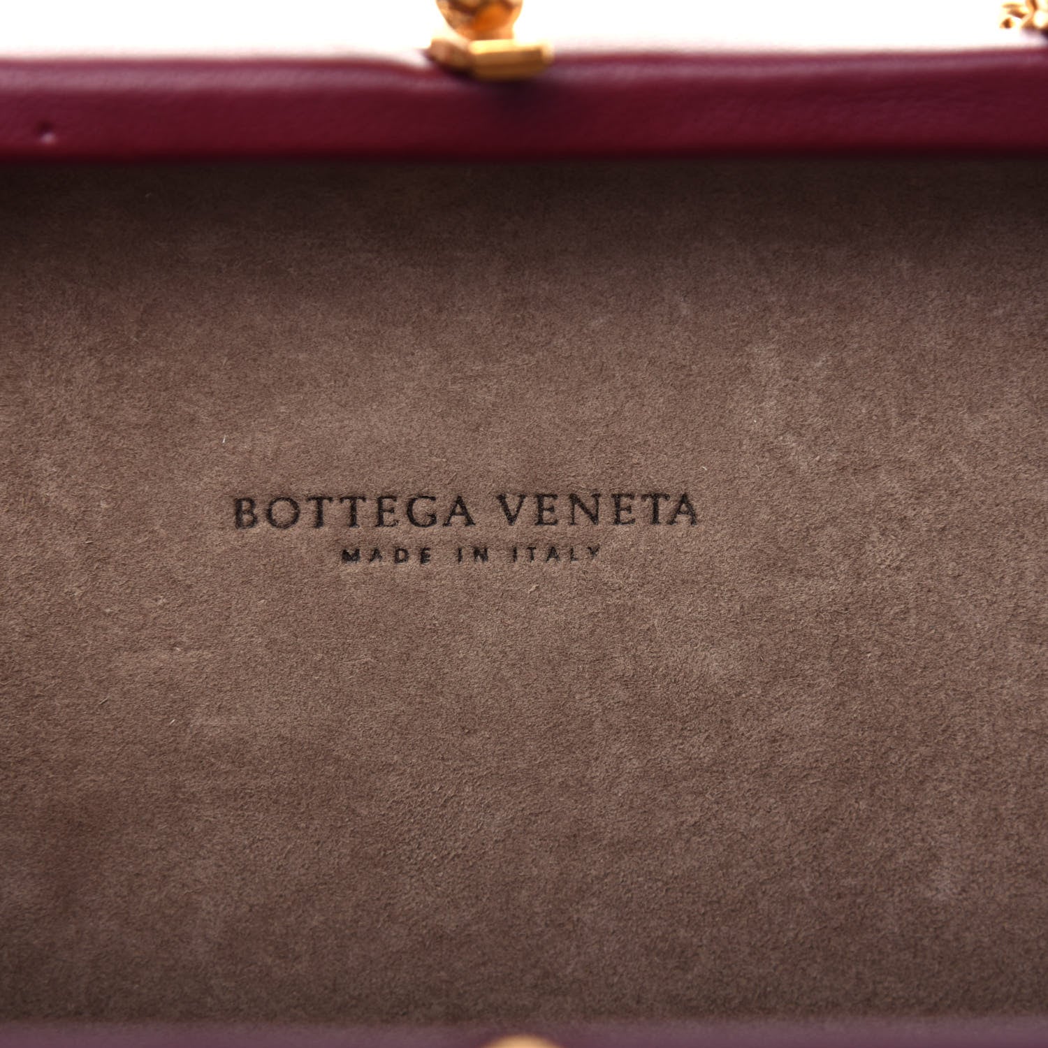 Bottega Veneta Nappa Intrecciato Chain Knot Clutch Bordeaux 6 of 9