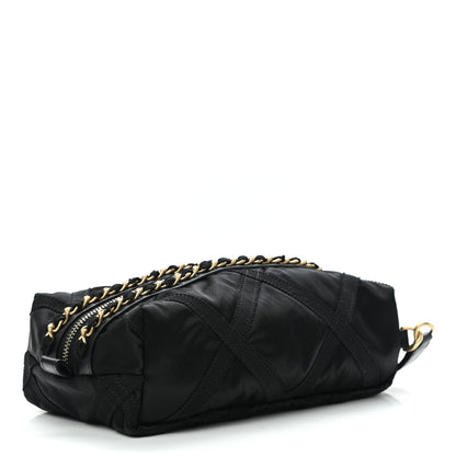 Chanel Nylon Grosgrain Lifestyle Pouch With Sleep Mask Black 4 of 8