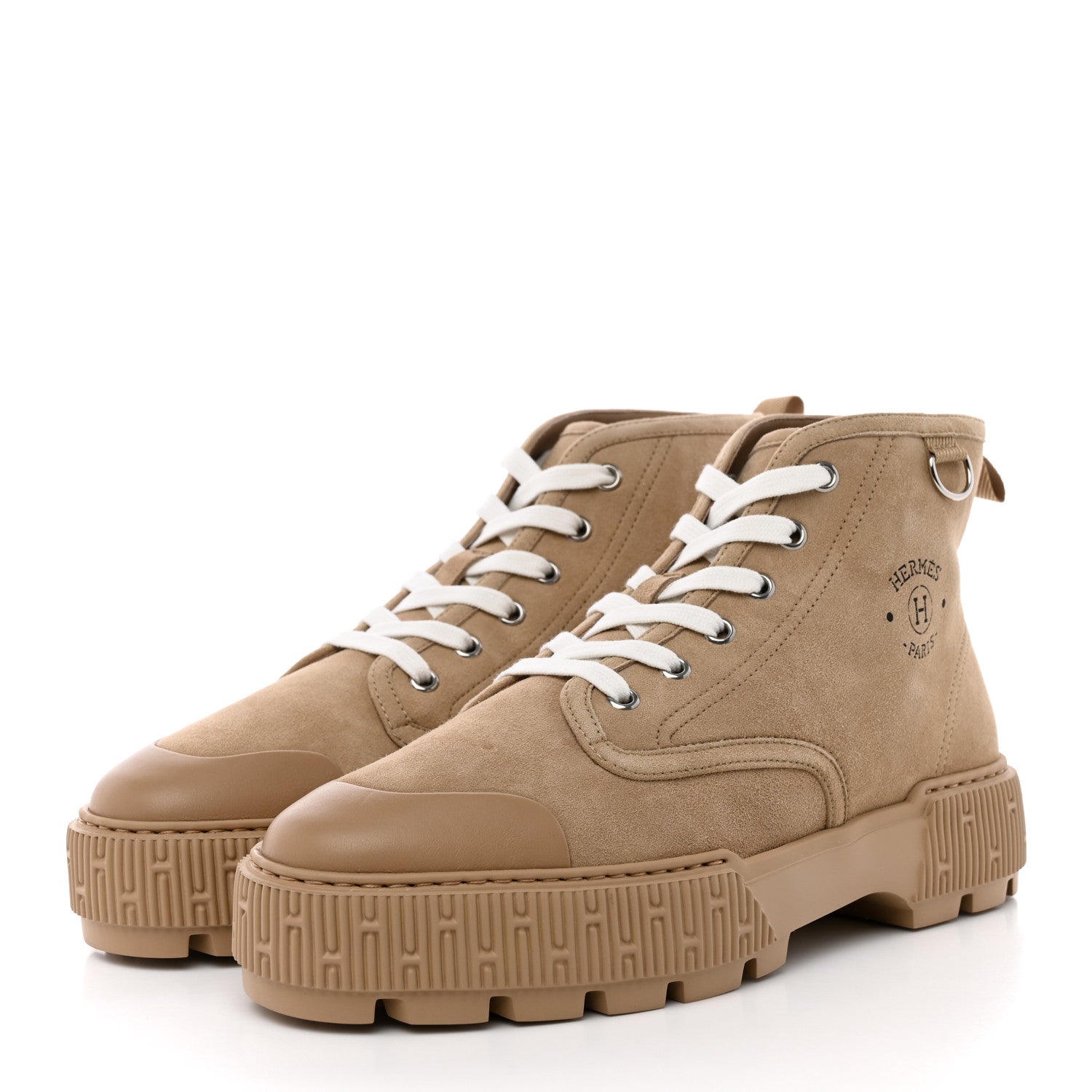 Hermes Suede Goatskin Itineraire Ankle Boot 40 Beige Argile 3 of 8