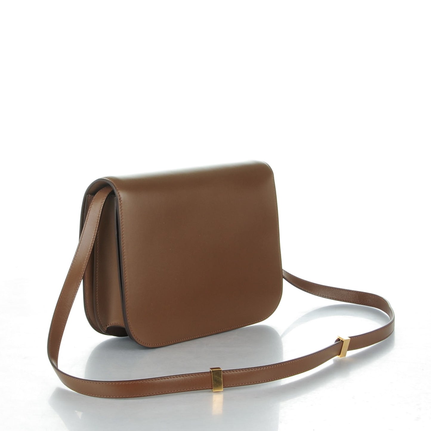 Box Calfskin Medium Classic Box Flap Bag Camel