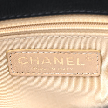 Chanel Calfskin Quilted Small CC Crown Tote Black 7 of 21