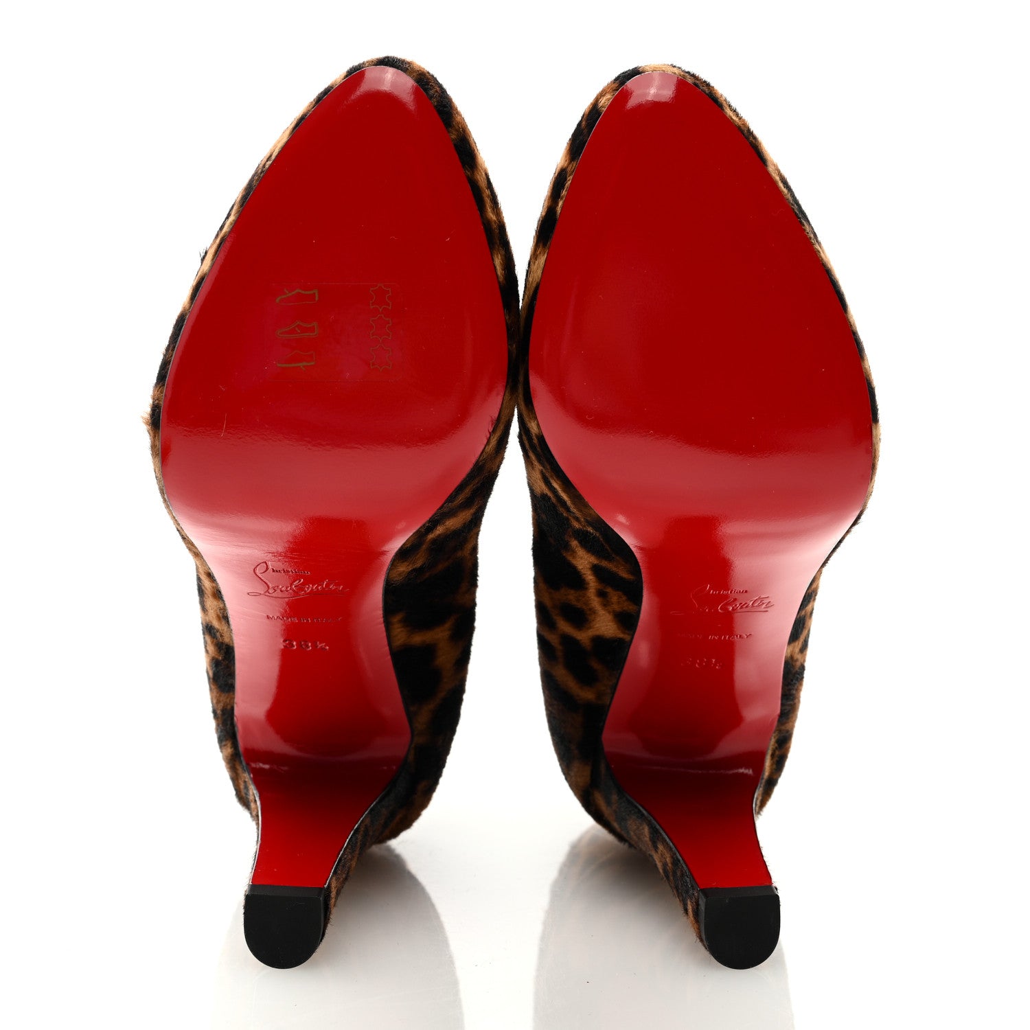 Christian Louboutin CHRISTIAN LOUBOUTIN Pony Hair Leopard Print Booty Ankle Boots 38.5 5 of 7