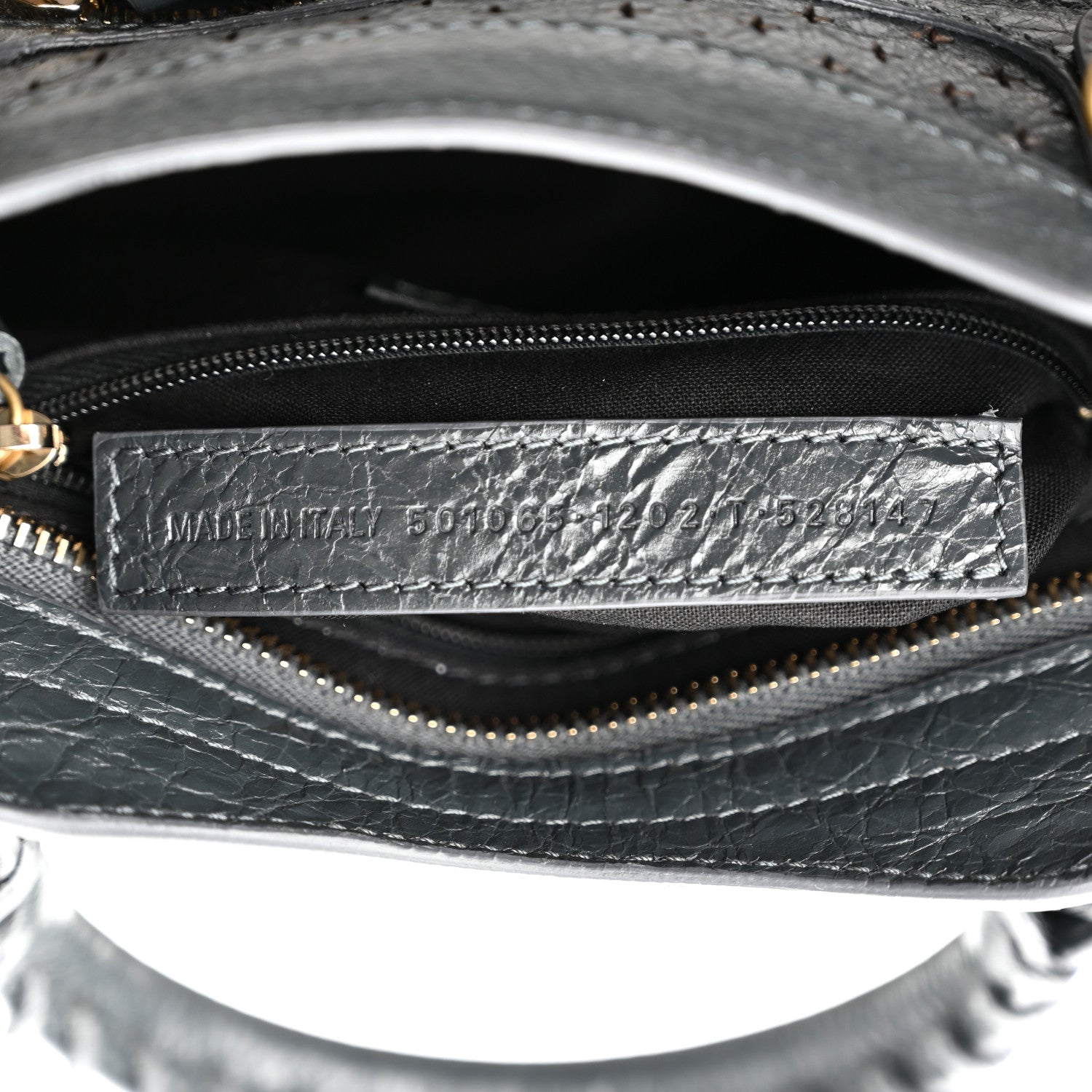 Balenciaga Agneau Stadio Laser Cut Cross Classic Gold Hardware Mini City Anthracite 7 of 10