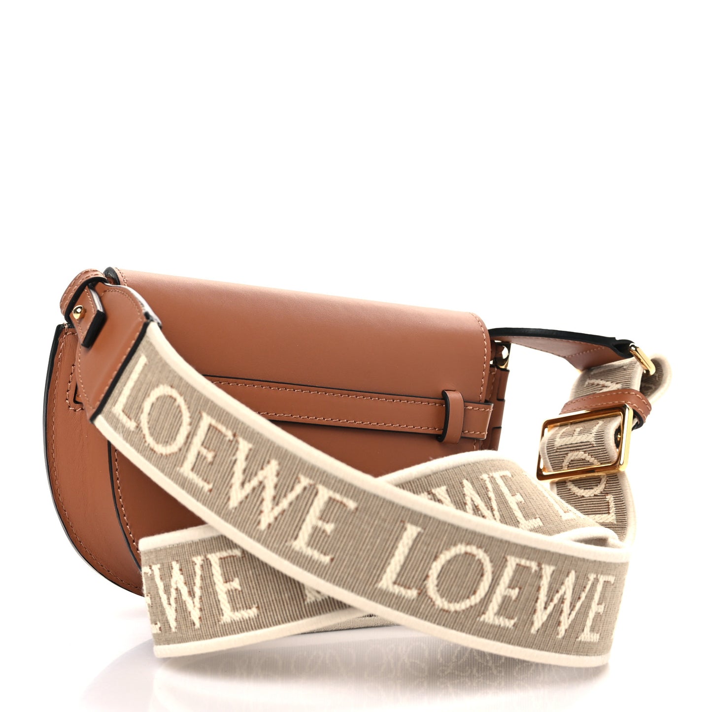 Calfskin Jacquard Mini Gate Dual Bag Tan
