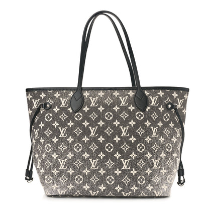 Louis Vuitton LOUIS VUITTON Denim Monogram Jacquard Neverfull MM Grey 1 of 10