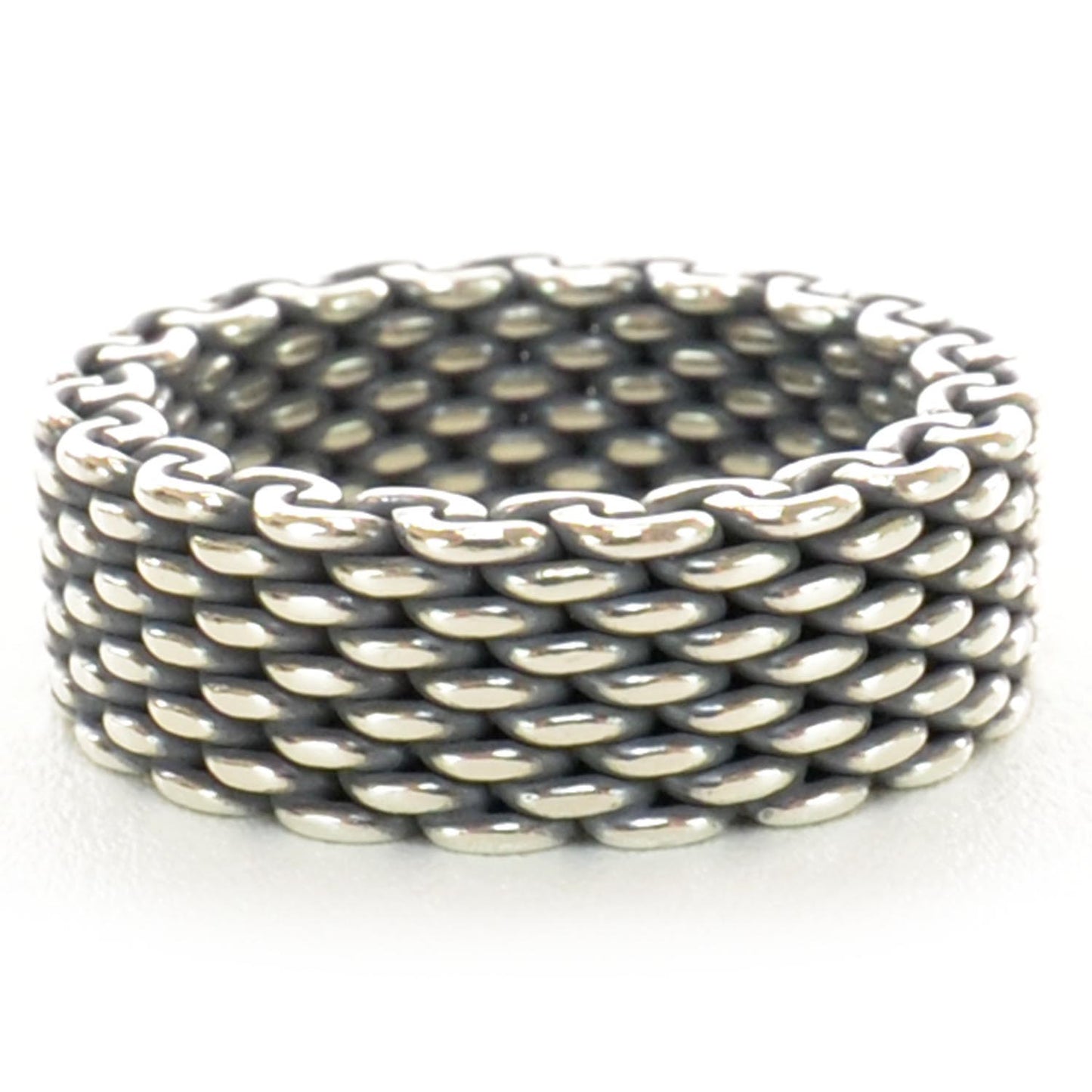 Oxidized Sterling Silver Mesh Somerset Ring 5.75