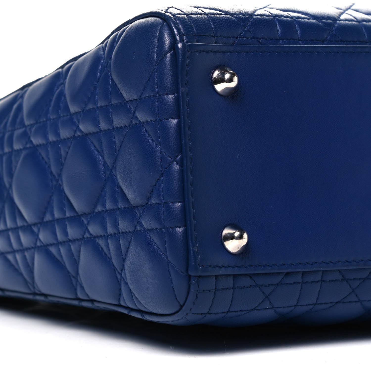 Christian Dior Lambskin Cannage Large Lady Dior Blue 7 of 8
