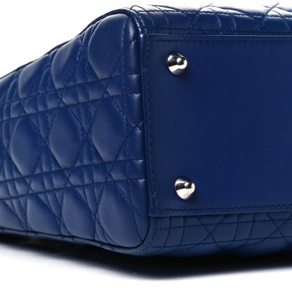 Christian Dior Lambskin Cannage Large Lady Dior Blue 7 of 8