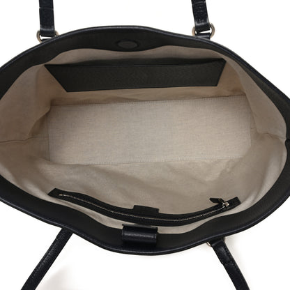 Gucci GG Supreme Monogram Textured Calfskin Web Medium Ophidia Shopping Tote Beige Blue 5 of 9