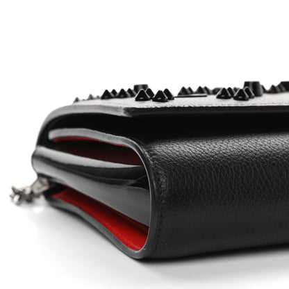 Christian Louboutin Calfskin Spikes Loubinthesky Paloma Clutch Black 8 of 10