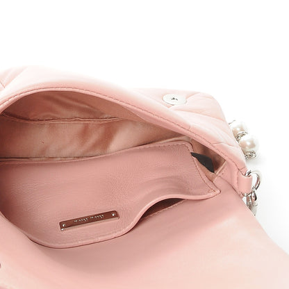Miu Miu Nappa Patch Pearl Shoulder Bag Orchidea 5 of 8