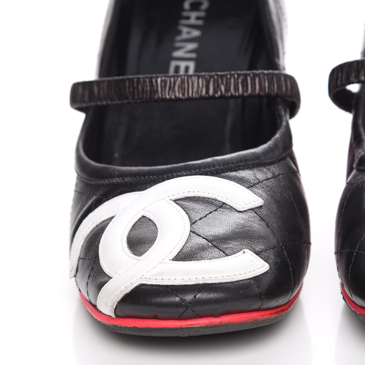 Chanel Calfskin Quilted Cambon Pumps 39.5 Black White 10 of 14