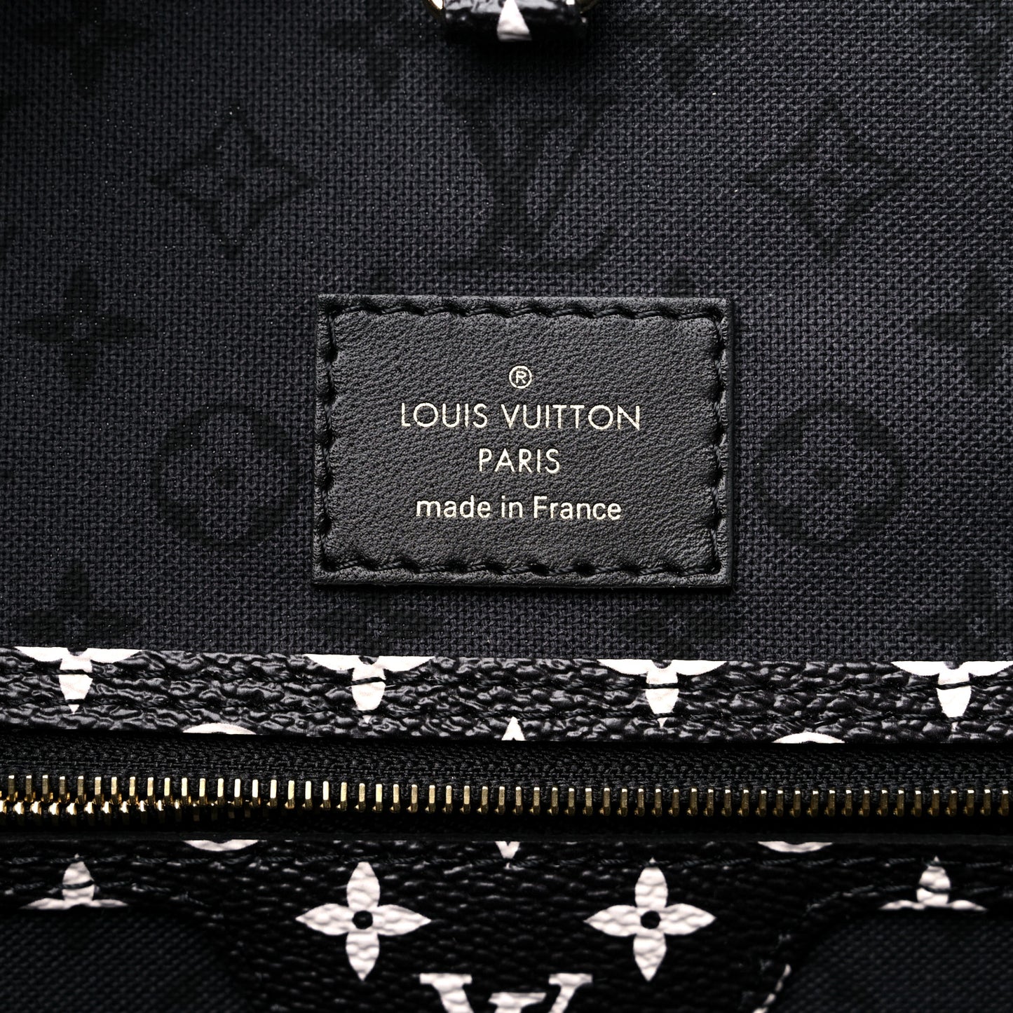 Monogram Giant Crafty Neverfull MM Creme Rouge Black