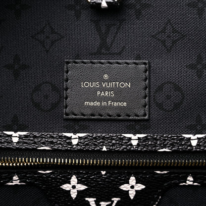 Louis Vuitton Monogram Giant Crafty Neverfull MM Creme Rouge Black 6 of 9