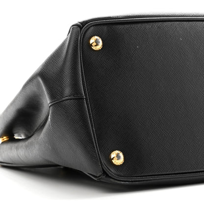 Prada Saffiano Medium Galleria Double Zip Tote Black 8 of 9