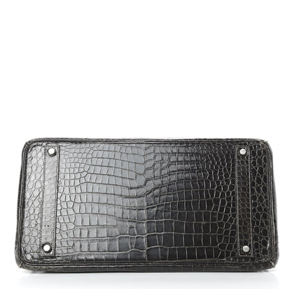 Hermes Shiny Porosus Crocodile Birkin 40 Graphite 6 of 45