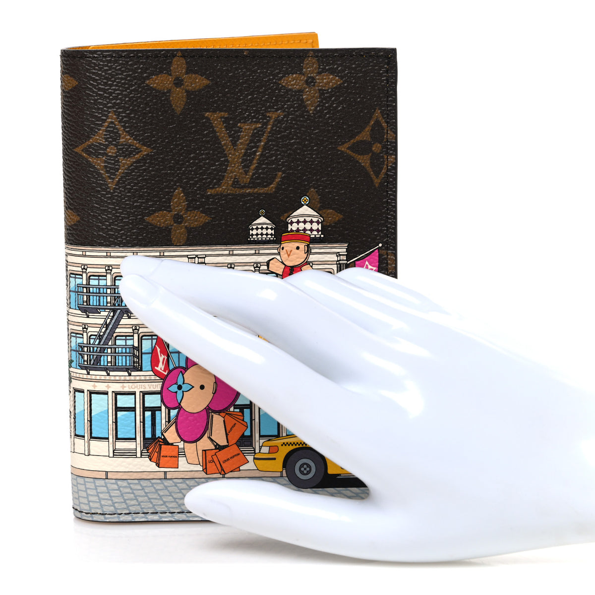 Louis Vuitton Monogram 2022 Christmas Animation New York Soho Passport Cover Yellow 2 of 7