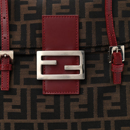 Fendi Zucca Shoulder Bag Tobacco Red 7 of 9