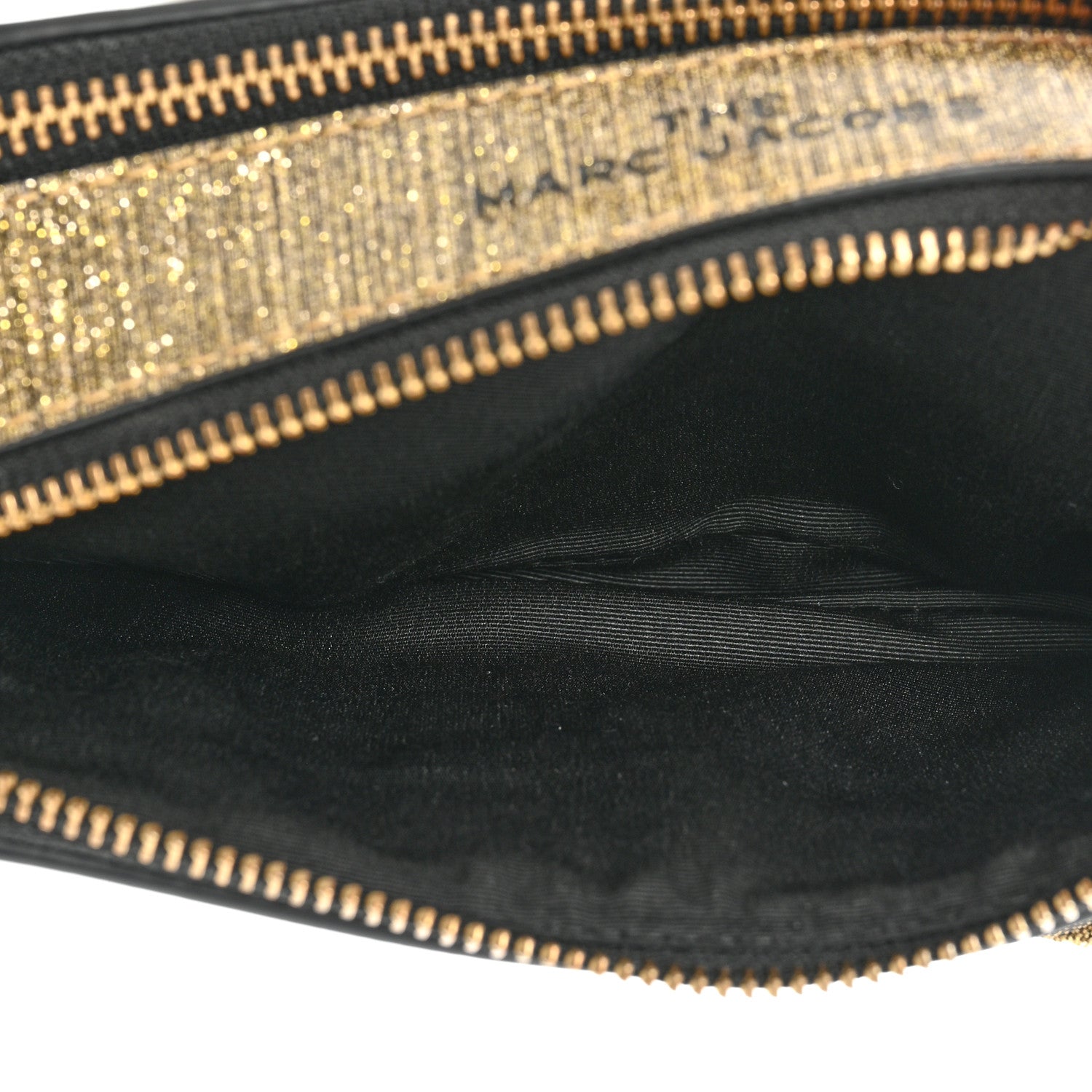 Marc Jacobs Metallic Calfskin Glitter Small Snapshot Camera Bag Gold Black 6 of 10