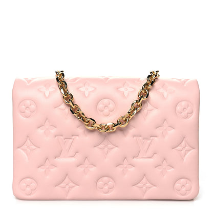 Louis Vuitton Lambskin Embossed Monogram Pochette Coussin Rose 1 of 10
