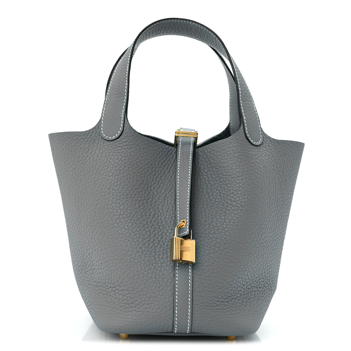 Hermes Taurillon Clemence Picotin Lock 18 PM New Blue Jean 1 of 11
