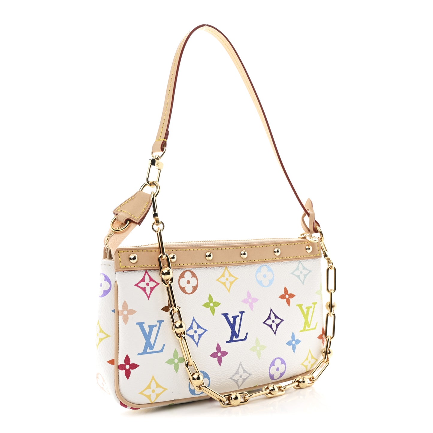 LV X TM Monogram Multicolor Pochette Accessories White