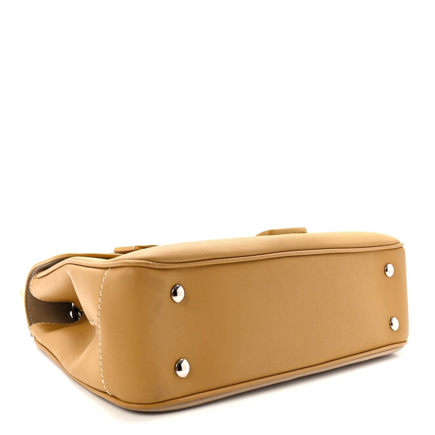 Trench Calfskin Medium DK88 Top Handle Bag Honey Ochre Yellow