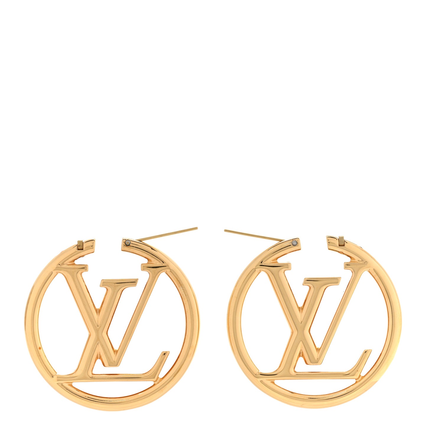 Metal Louise Hoop Earrings Gold