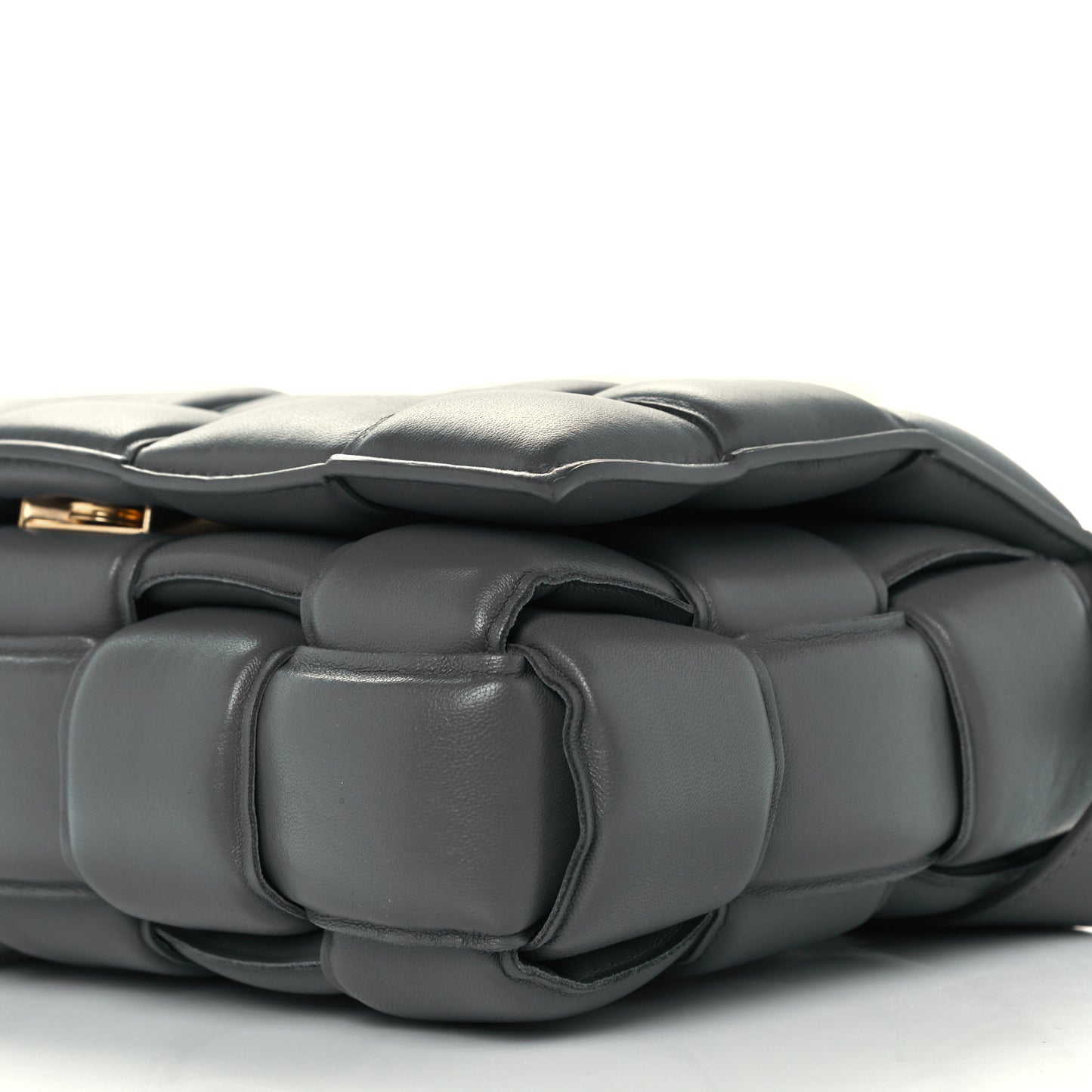 Nappa Maxi Intreccio Padded Cassette Crossbody Bag Thunder