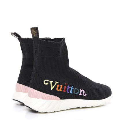 Louis Vuitton Stretch Fabric Aftergame Wave Sneaker Boots 35 Black 4 of 7