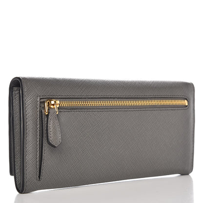 Prada Saffiano Greche Flap Continental Wallet Marmo Astrale 4 of 16
